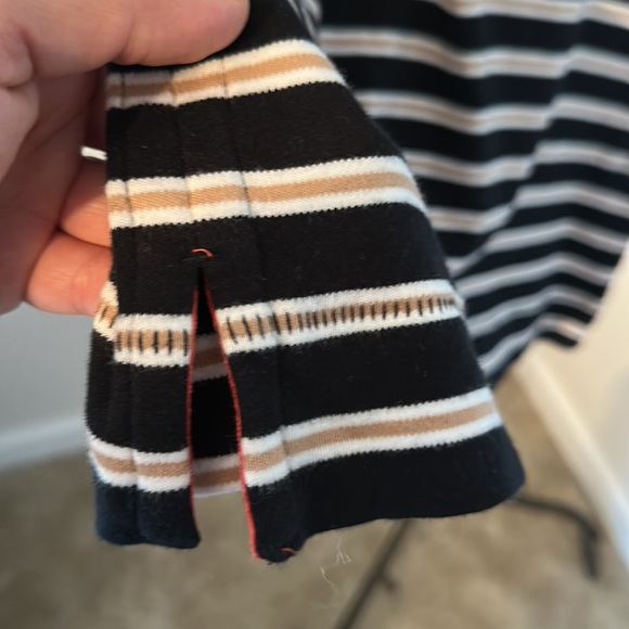 Lou & Grey Cotton Long Sleeve Stripe Dress Size L - Picture 7 of 9